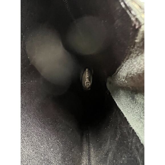 La Scarpa Paris Black Platform Boots Harness Studded textured Leather Sz-38 - Picture 11 of 11